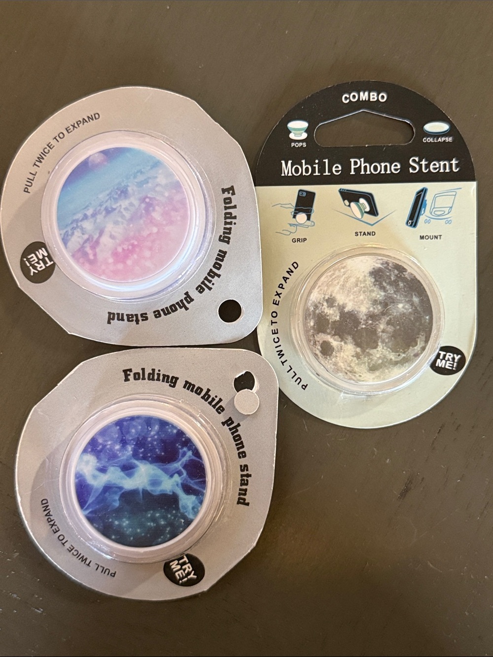 ☀️ Space Themed Foldable Phone / Tablet Stands Bundle of 3 NWT